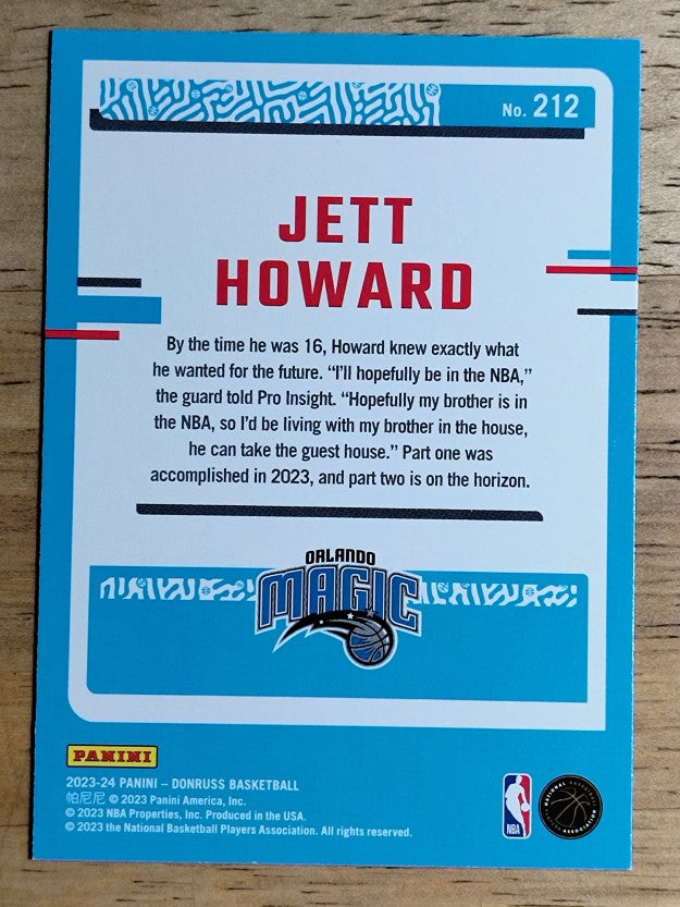 2023-24 Donruss #212 Jett Howard RC