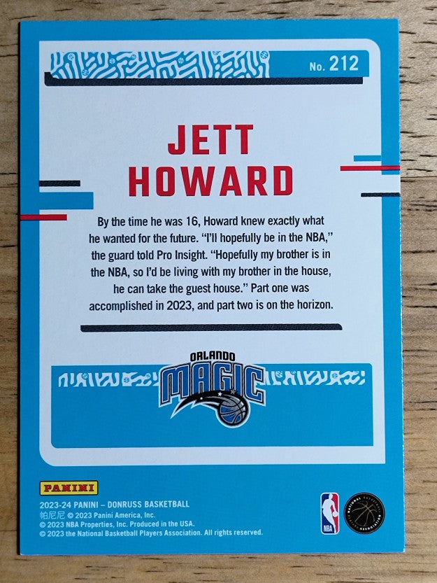 2023-24 Donruss #212 Jett Howard RC