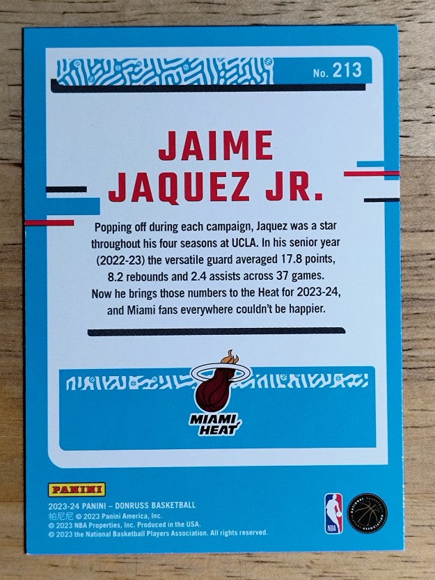 2023-24 Donruss #213 Jaime Jaquez Jr. RC