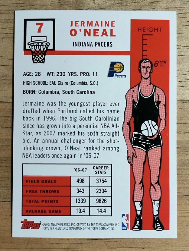 2007-08 Topps 1957-58 Variations #7 Jermaine O'Neal