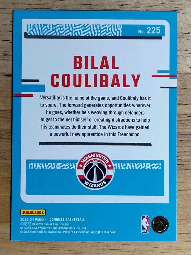 2023-24 Donruss #225 Bilal Coulibaly RC