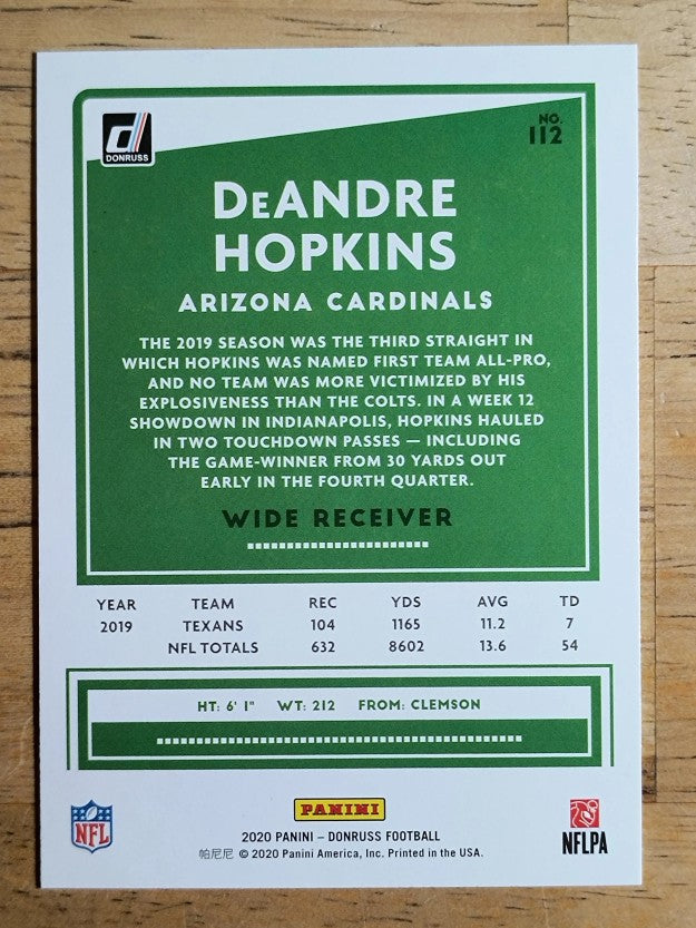 2020 Donruss #112 DeAndre Hopkins