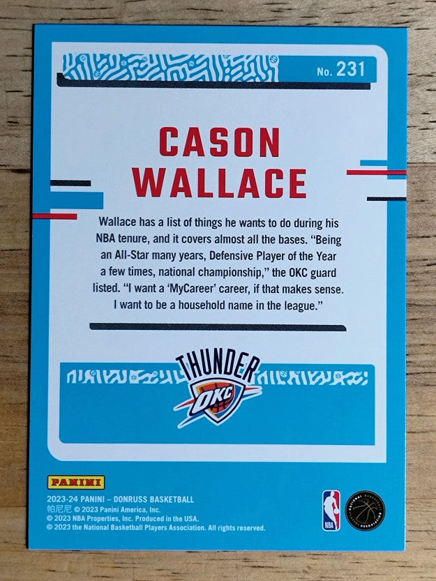 2023-24 Donruss #231 Cason Wallace RC