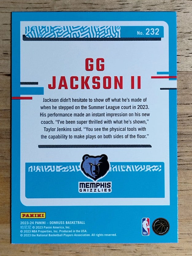 2023-24 Donruss #232 GG Jackson II RC