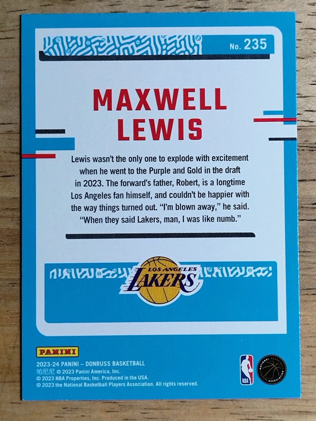 2023-24 Donruss #235 Maxwell Lewis RC