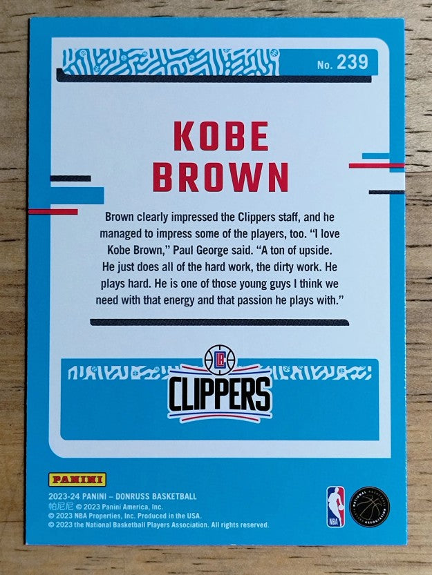 2023-24 Donruss #239 Kobe Brown RC