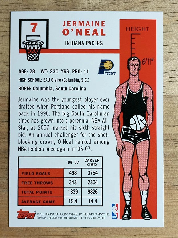 2007-08 Topps 1957-58 Variations #7 Jermaine O'Neal