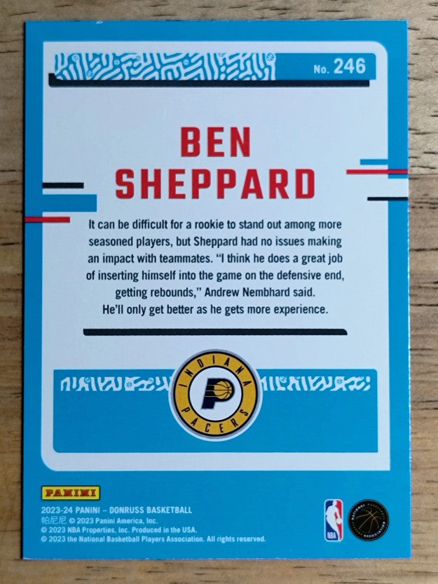 2023-24 Donruss #246 Ben Sheppard RC