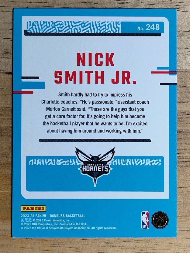 2023-24 Donruss #248 Nick Smith Jr. RC