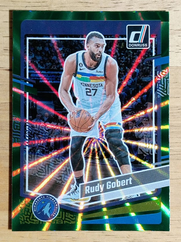 2023-24 Donruss Holo Green Laser #16 Rudy Gobert