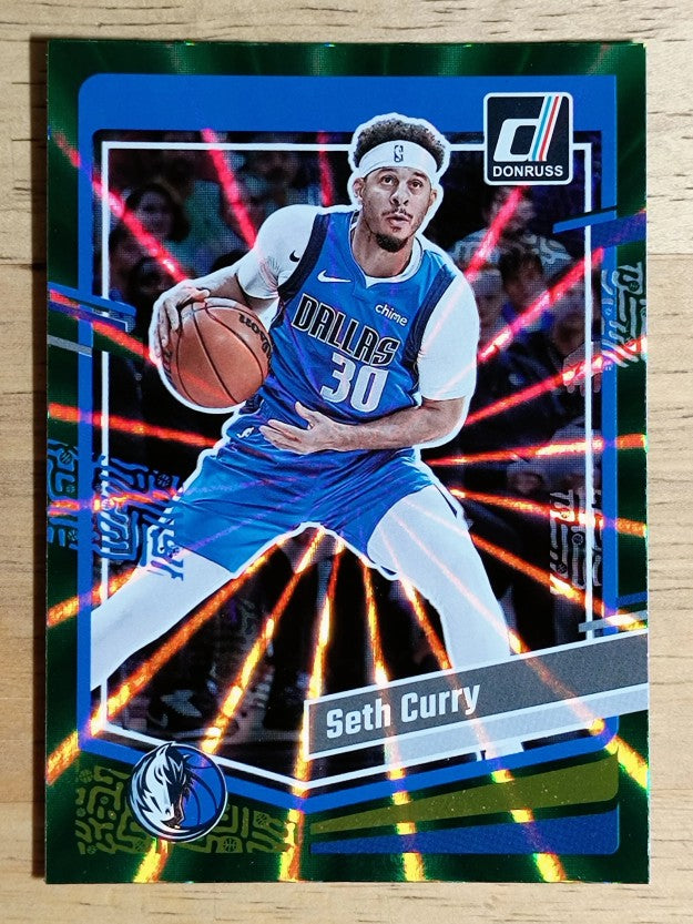 2023-24 Donruss Holo Green Laser #23 Seth Curry