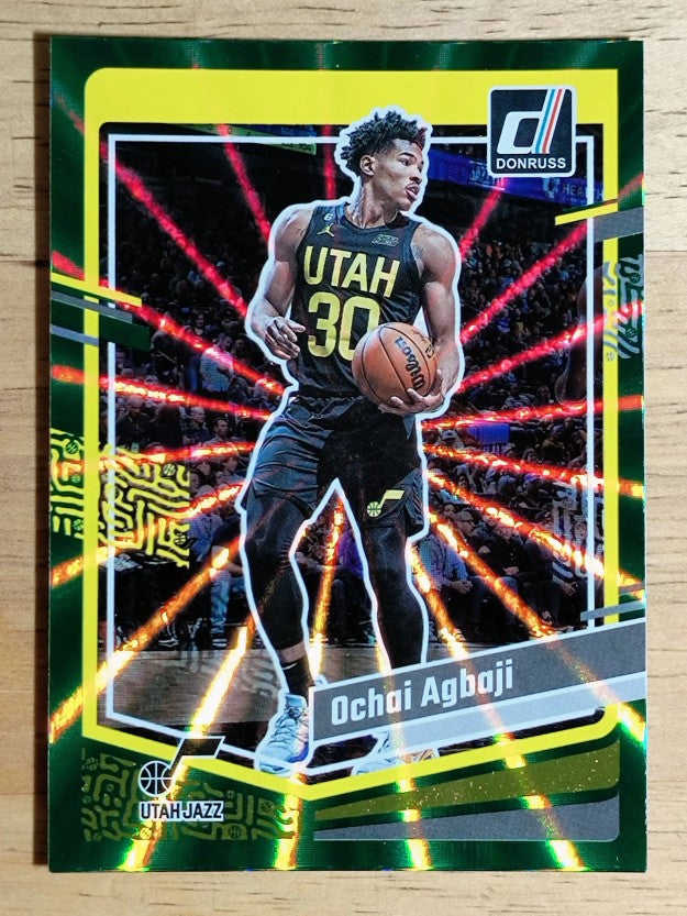 2023-24 Donruss Holo Green Laser #42 Ochai Agbaji