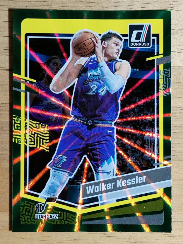 2023-24 Donruss Holo Green Laser #80 Walker Kessler