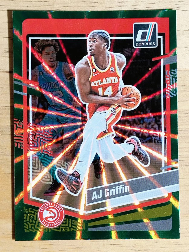 2023-24 Donruss Holo Green Laser #93 AJ Griffin