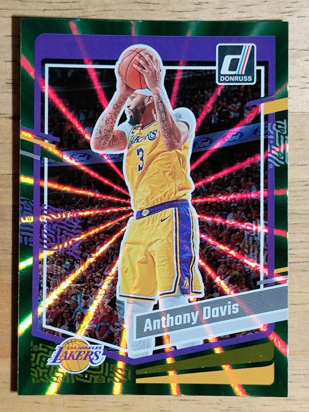 2023-24 Donruss Holo Green Laser #130 Anthony Davis
