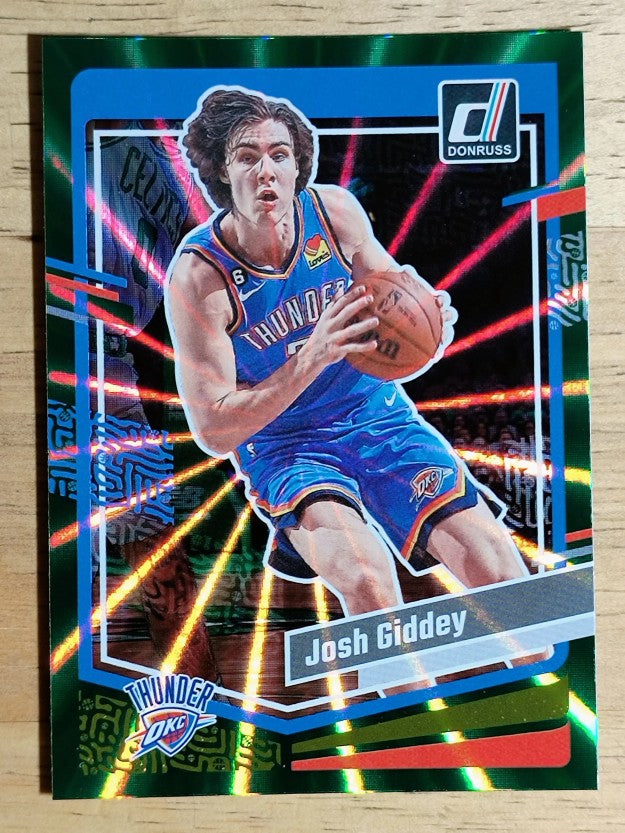 2023-24 Donruss Holo Green Laser #134 Josh Giddey