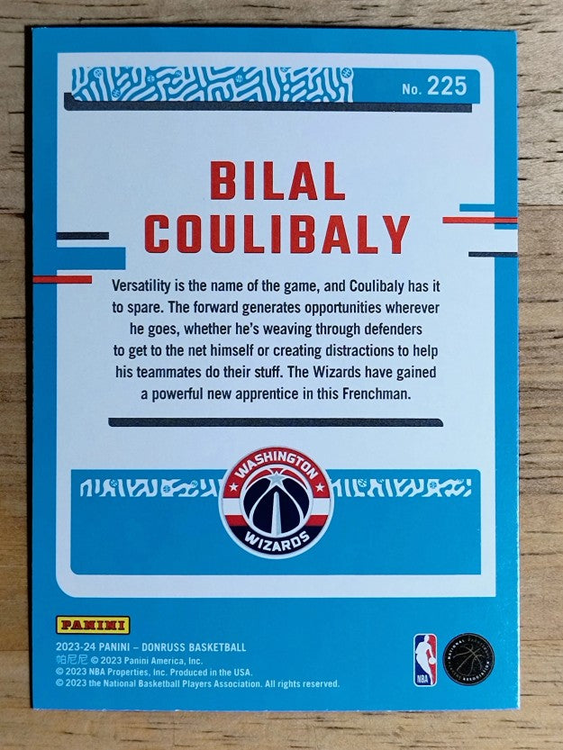 2023-24 Donruss Holo Green Laser #225 Bilal Coulibaly