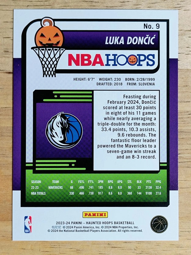 2023-24 Hoops Haunted Hoops #9 Luka Doncic