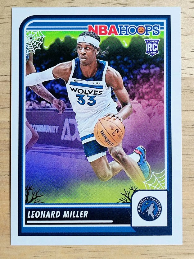 2023-24 Hoops Haunted Hoops #80 Leonard Miller RC
