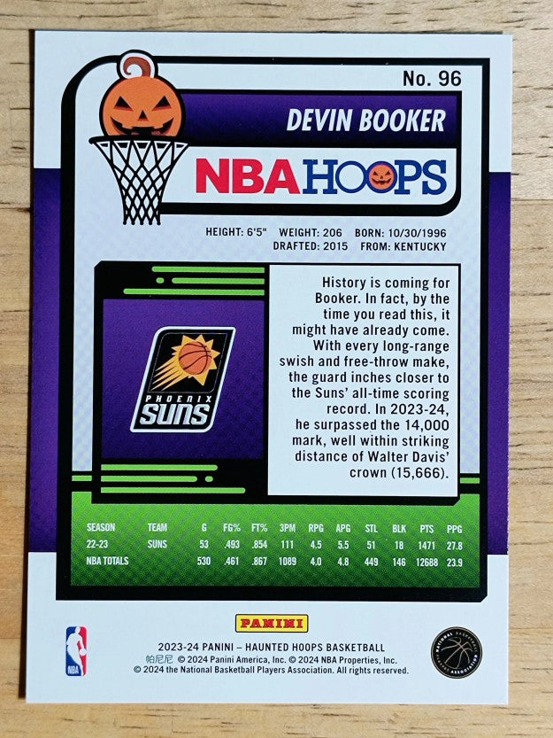 2023-24 Hoops Haunted Hoops #96 Devin Booker