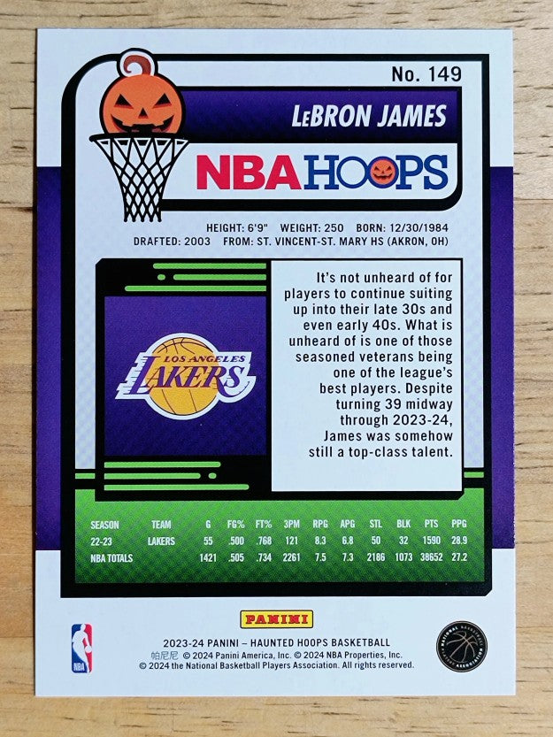 2023-24 Hoops Haunted Hoops #149 LeBron James