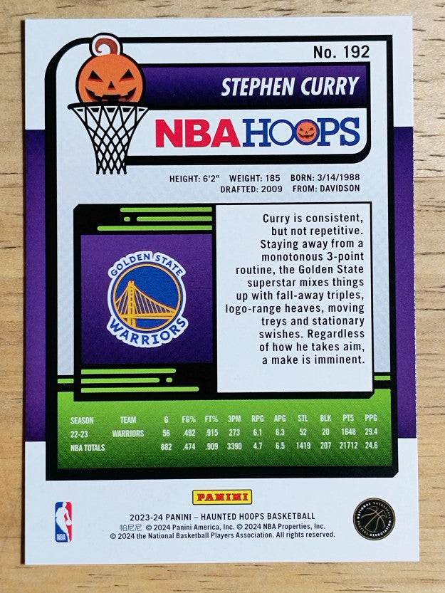 2023-24 Hoops Haunted Hoops #192 Stephen Curry