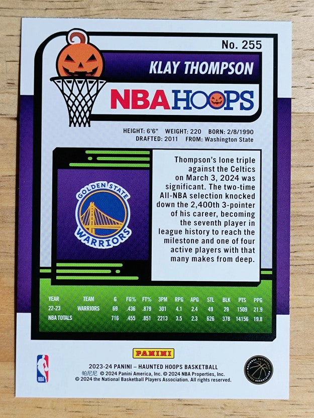 2023-24 Hoops Haunted Hoops #255 Klay Thompson
