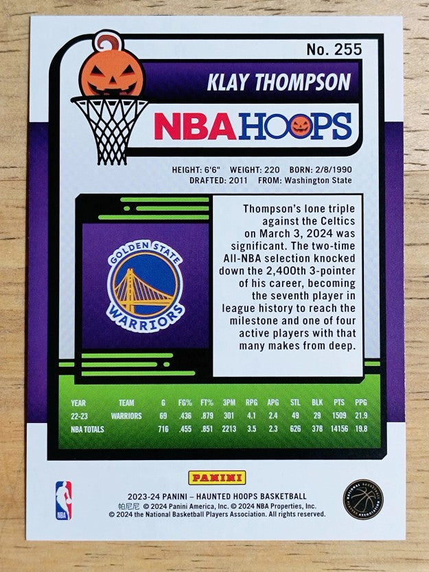 2023-24 Hoops Haunted Hoops #255 Klay Thompson