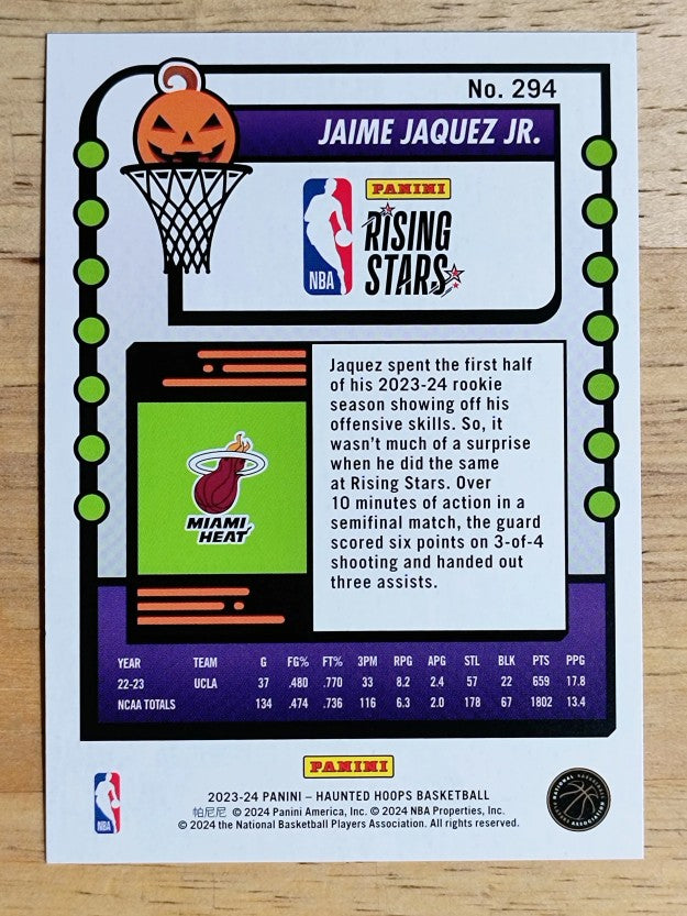 2023-24 Hoops Haunted Hoops #294 Jaime Jaquez Jr. RS