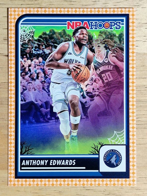 2023-24 Hoops Haunted Hoops Orange #87 Anthony Edwards
