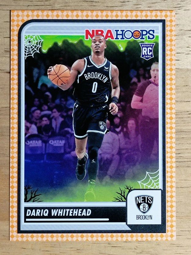 2023-24 Hoops Haunted Hoops Orange #238 Dariq Whitehead