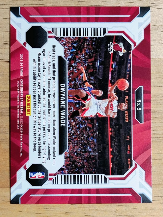 2023-24 Panini Contenders Suite Shots #5 Dwyane Wade