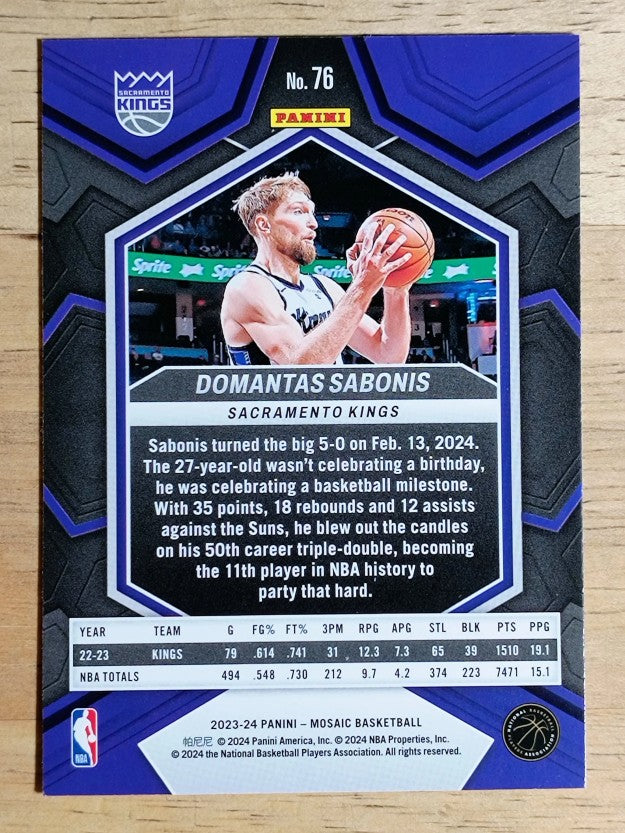 2023-24 Panini Mosaic #76 Domantas Sabonis