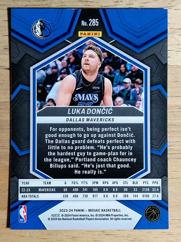 2023-24 Panini Mosaic #285 Luka Doncic/City Edition