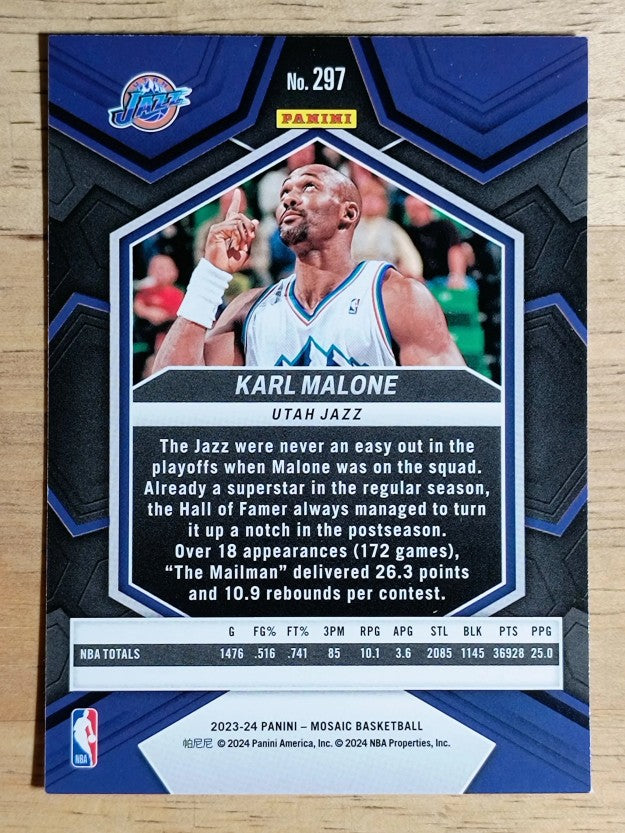 2023-24 Panini Mosaic #297 Karl Malone/NBA Greats