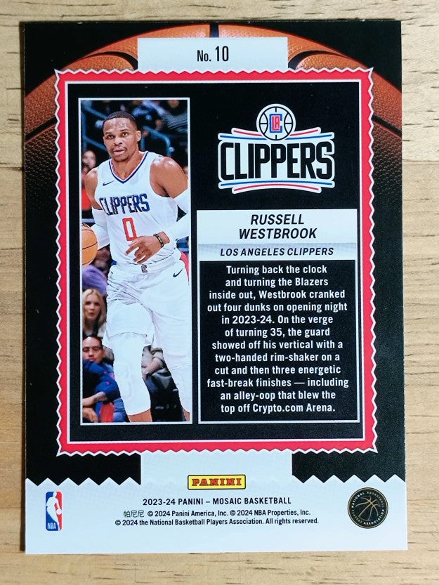 2023-24 Panini Mosaic Jam Masters #10 Russell Westbrook