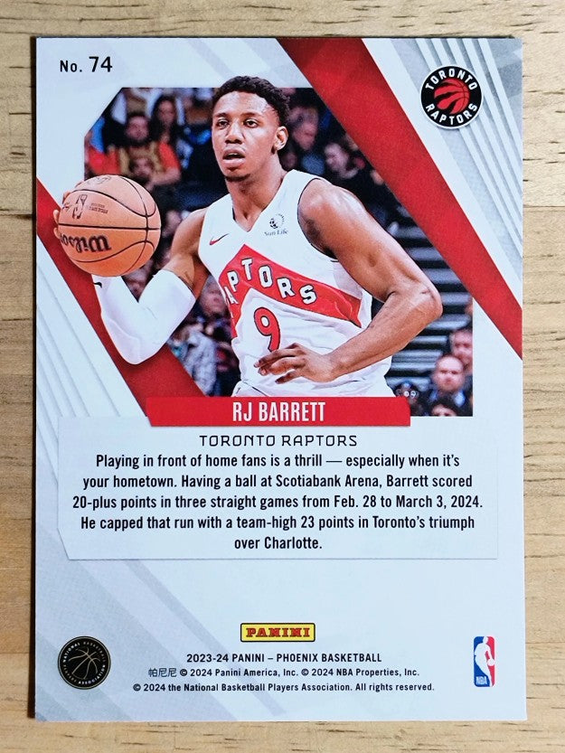 2023-24 Panini Phoenix Blue Ice #74 RJ Barrett