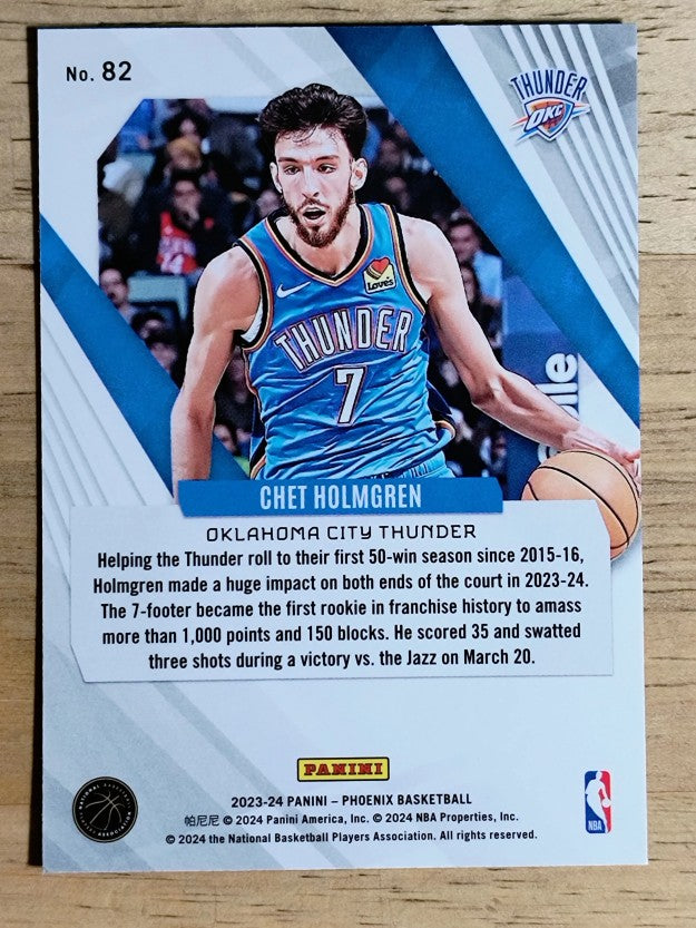 2023-24 Panini Phoenix Blue Ice #82 Chet Holmgren