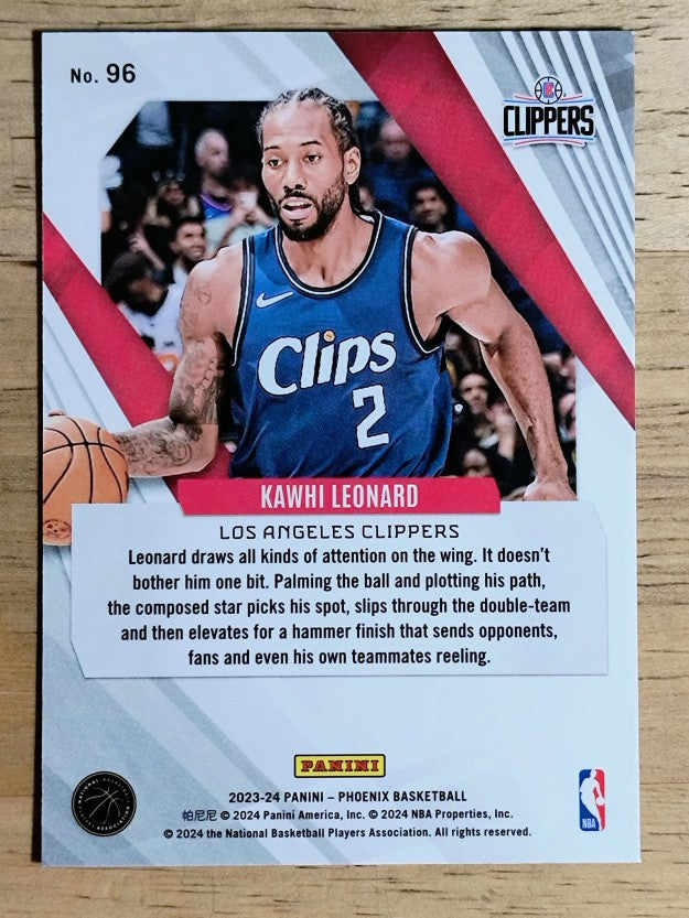 2023-24 Panini Phoenix Blue Ice #96 Kawhi Leonard