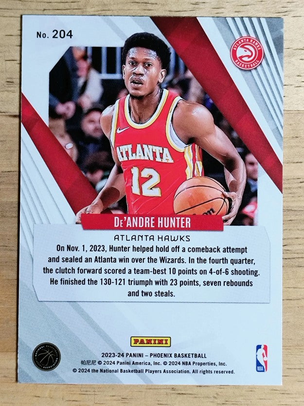 2023-24 Panini Phoenix Blue Ice #204 De'Andre Hunter