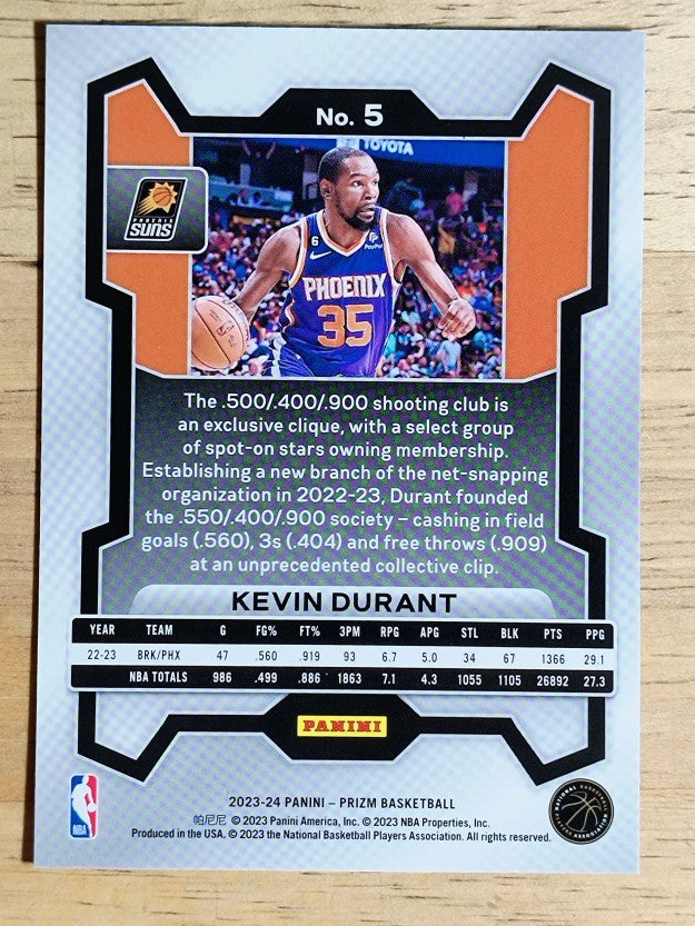 2023-24 Panini Prizm #5 Kevin Durant