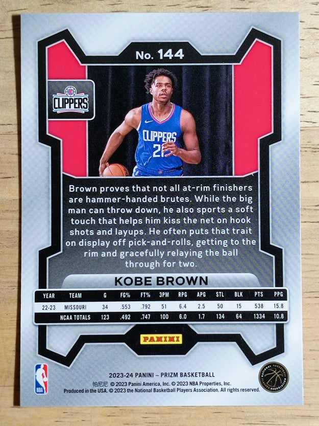 2023-24 Panini Prizm #144 Kobe Brown RC