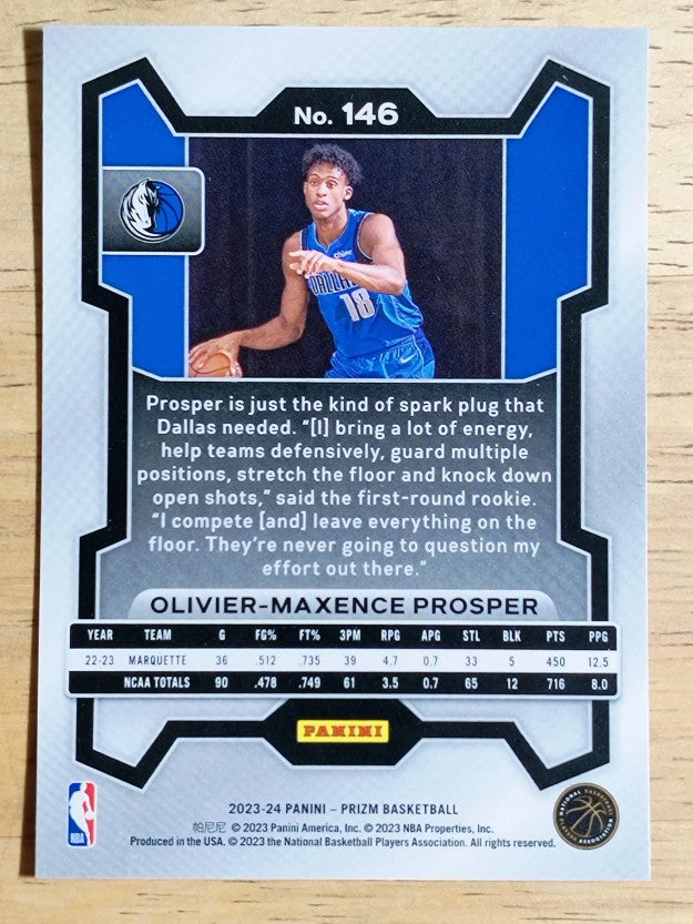 2023-24 Panini Prizm #146 Olivier-Maxence Prosper RC