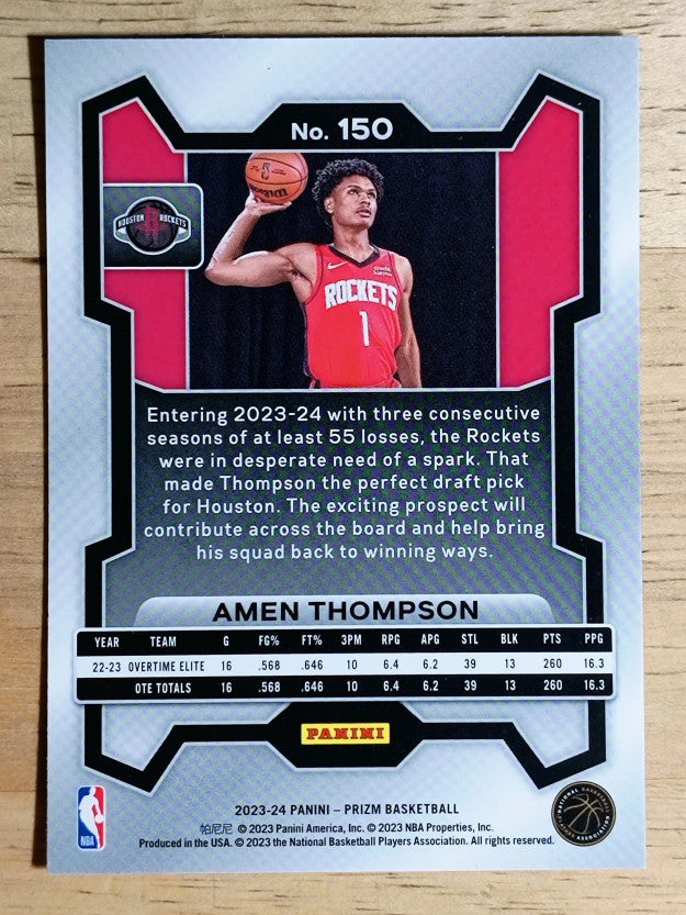 2023-24 Panini Prizm #150 Amen Thompson RC