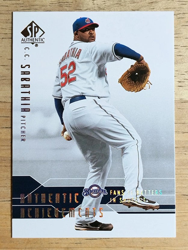 2008 SP Authentic Authentic Achievements #AA46 C.C. Sabathia