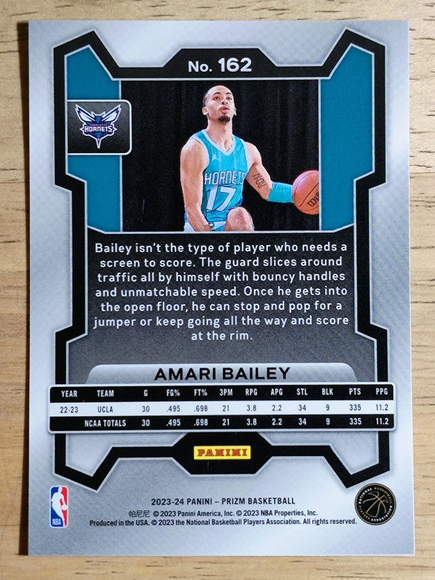 2023-24 Panini Prizm #162 Amari Bailey RC