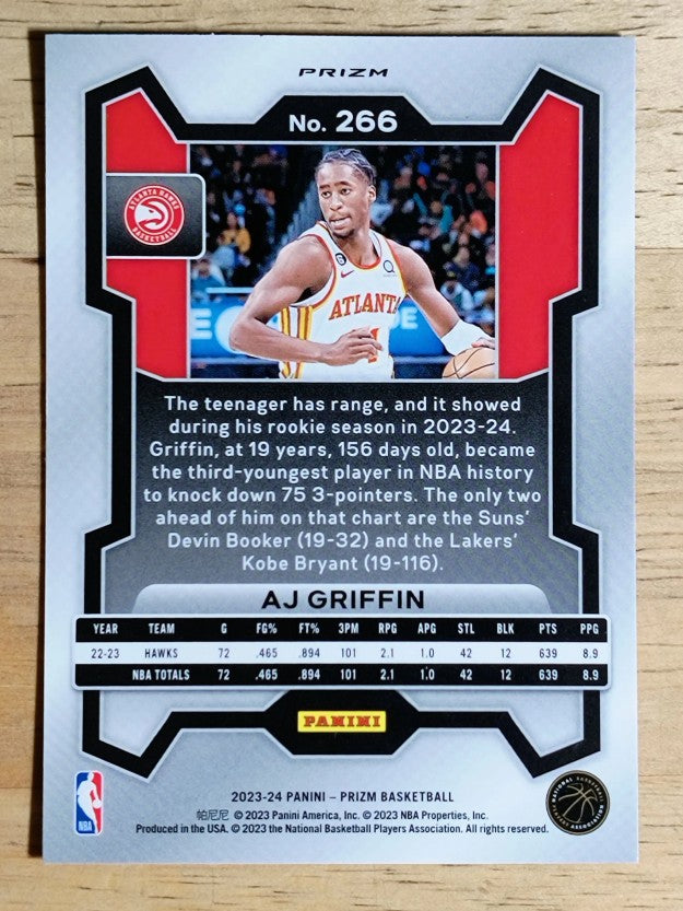 2023-24 Panini Prizm Prizms Green #266 AJ Griffin