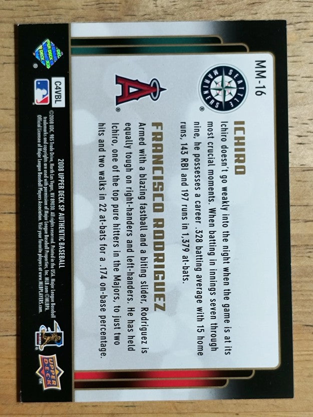 2008 SP Authentic Marquee Matchups #MM16 Ichiro Suzuki/Francisco Rodriguez
