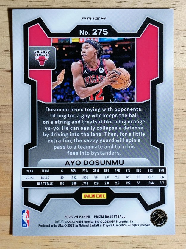 2023-24 Panini Prizm Prizms Silver #275 Ayo Dosunmu
