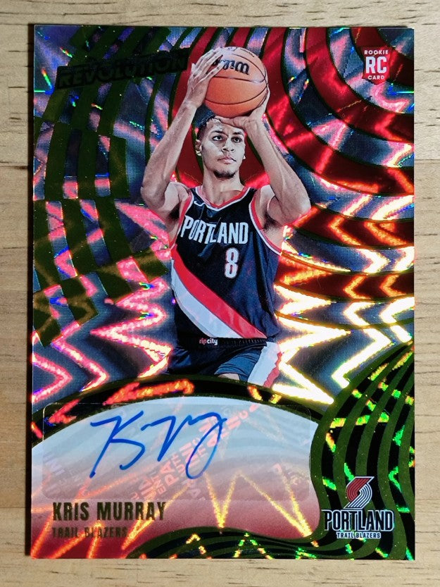 2023-24 Panini Revolution Rookie Autographs Fractal #13 Kris Murray